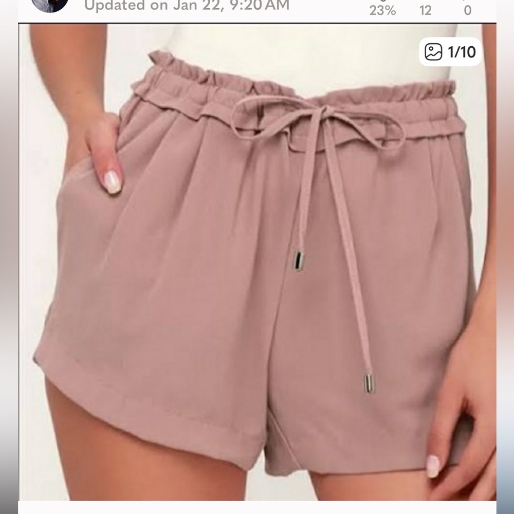 Lulu's Dusty Rose High Waist Shorts